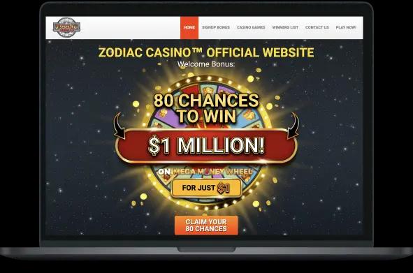 Zodiac Casino Australia Desktop
